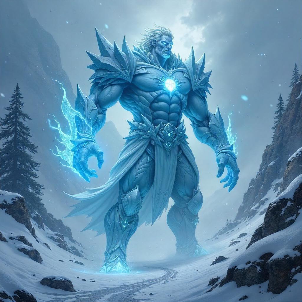 Icebound Elemental in the Blizzard