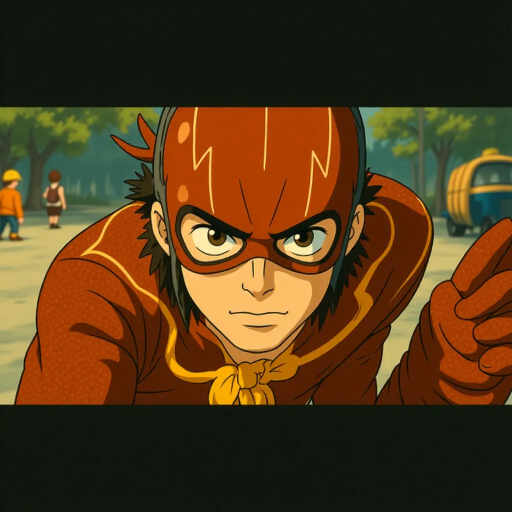 Ezra Miller in The Flash (2023) - Anime style