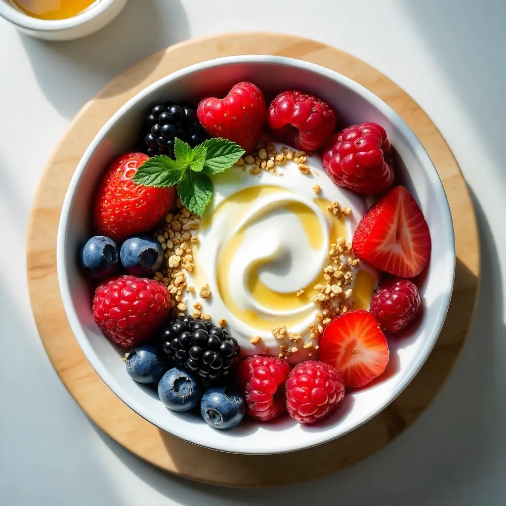 Vibrant Berry Yogurt Bowl with Seeds